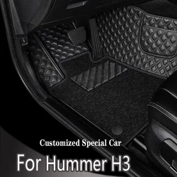 Car Floor Mats For Hummer H3 2008 Custom Auto Foot Pads Automobile Carpet Cover Interior Accessories