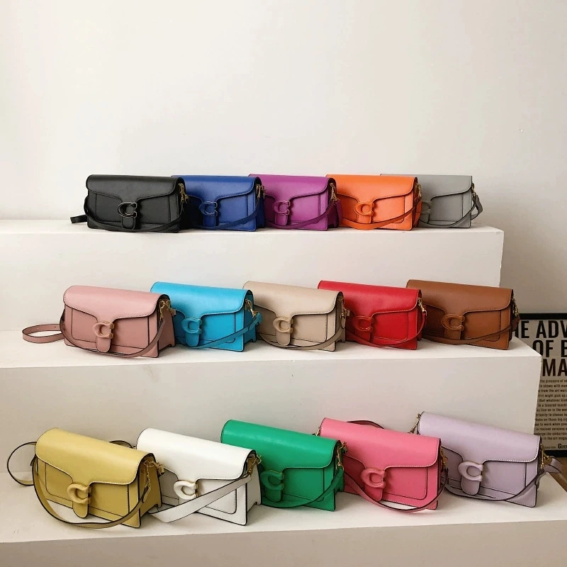 حقيبة يد نسائية فاخرة بسلسلة من جلد البولي يوريثان للفتيات حقيبة كتف ساعي البريد حقيبة سفر خفيفة الوزن حقيبة مربعة بشرابة #4