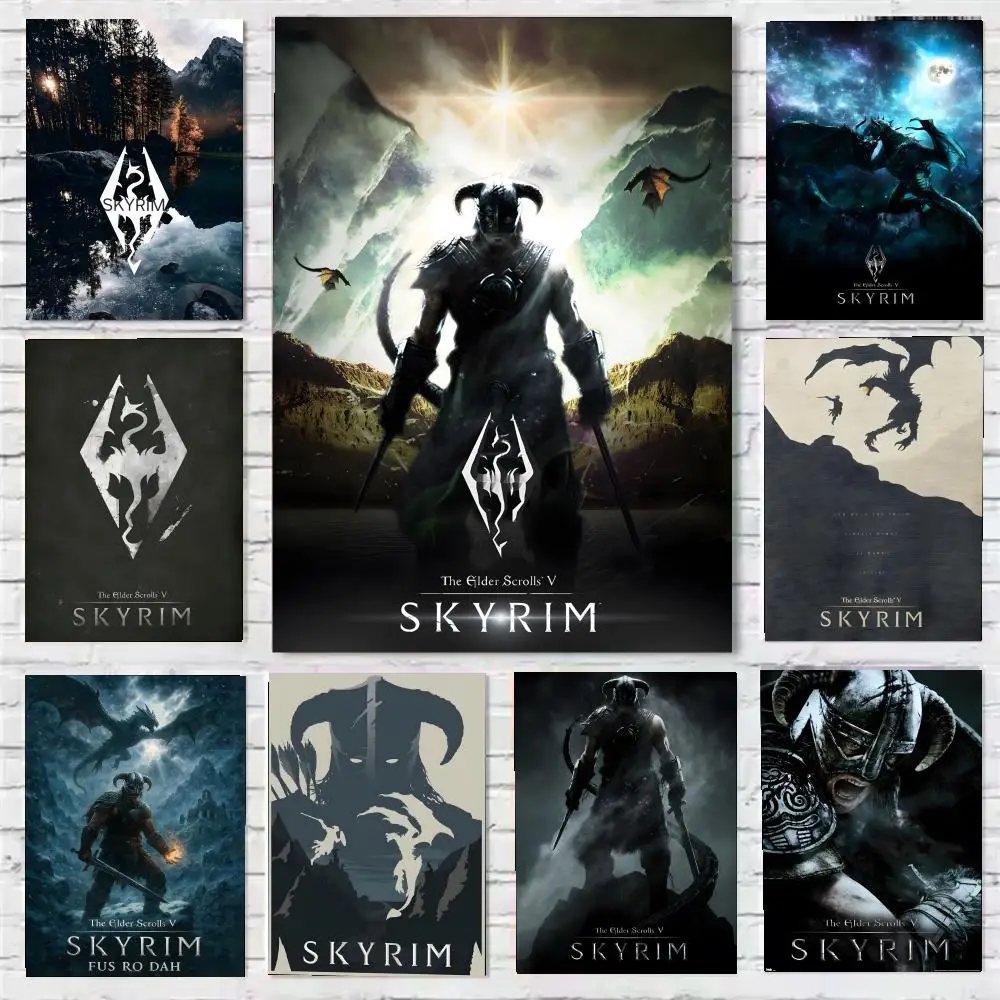 game The Elder S-Scrolls V Skyrim Poster Wall art print art 