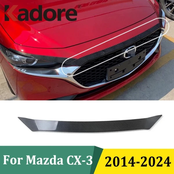 

For Mazda CX-3 CX3 2014-2021 2022 2023 2024 Front Engine Machine Grille Upper Hood Cover Trim Car Styling Accessories