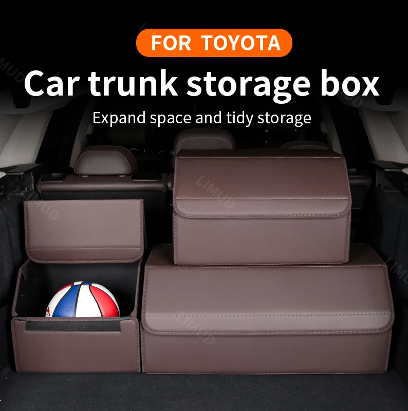 For Toyota Corolla Levin Frontlander Corolla Cross Car Trunk Organizer Box, Large Capacity, Storage Bag, Folding for Emergency