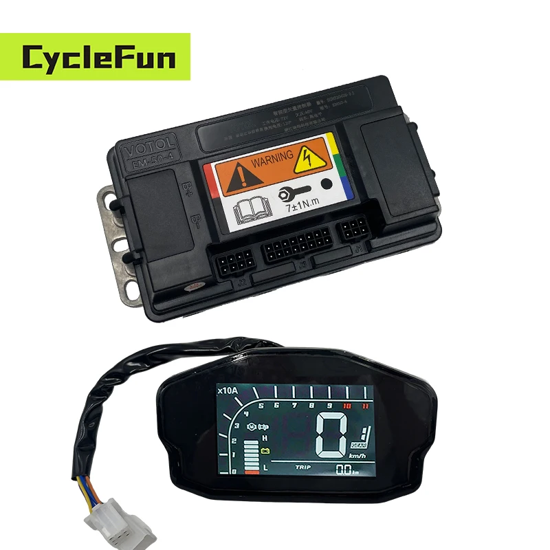Votol EM50-4 Boost 80A FOC BLDC Controller with DKD Display for 1000w 1500w PMSM Hub Motor Electric Scooter