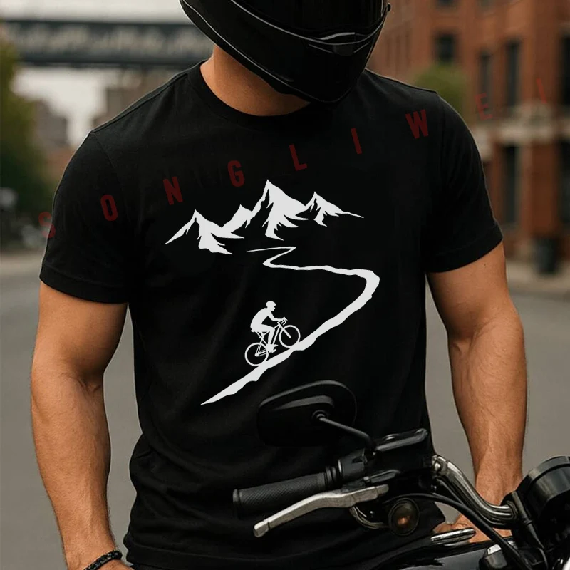 

Cycling Mountain Bike Moto T-Shirt Cotton Motorrad Fans New Fashion Summer Men Short Sleeve O-Neck Tees