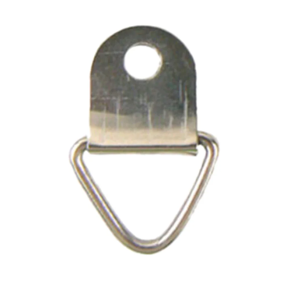 100pcs Golden Triangle D-Ring Hanging Picture Oil Painting Photo Mirror Fram Hanger Art Work Photo Wall Hook With Screws