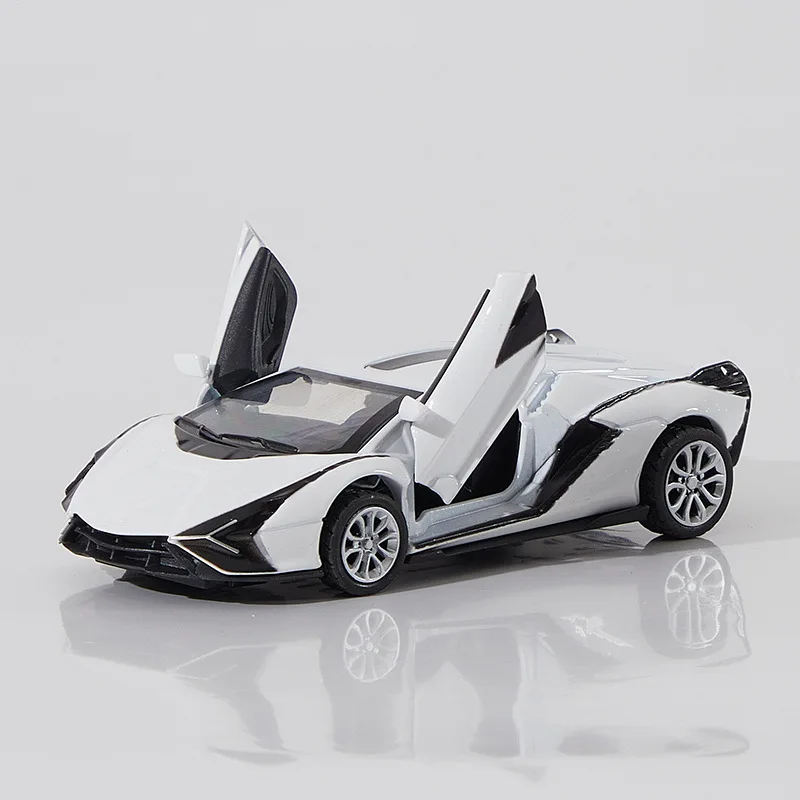 1:36 Alloy sports car model Die cast metal pull-back car model Children's toy collection boy birthday gift