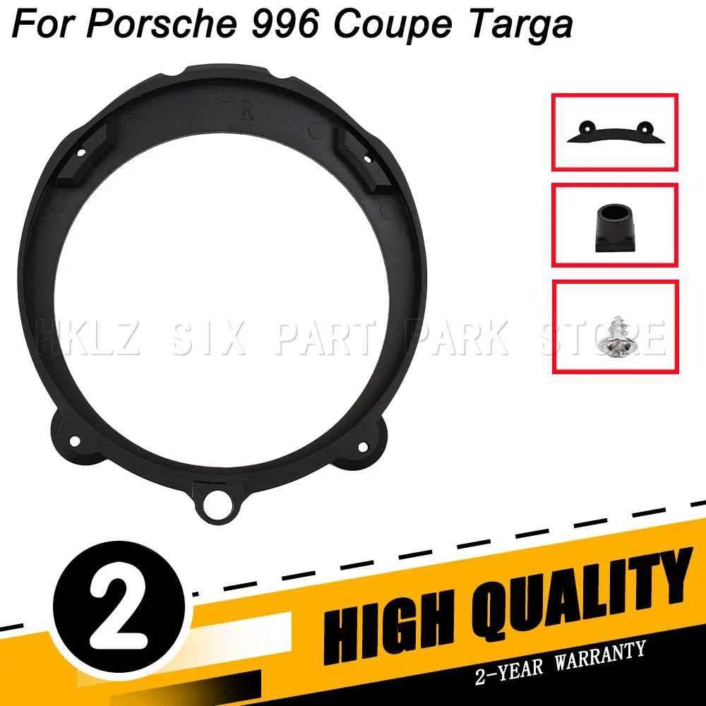4 Inch ABS Speaker Rings Adaptors Kits L or R New For Porsche 996 Coupe Targa Dashboard Rear Side Panels Replacement Auto Part