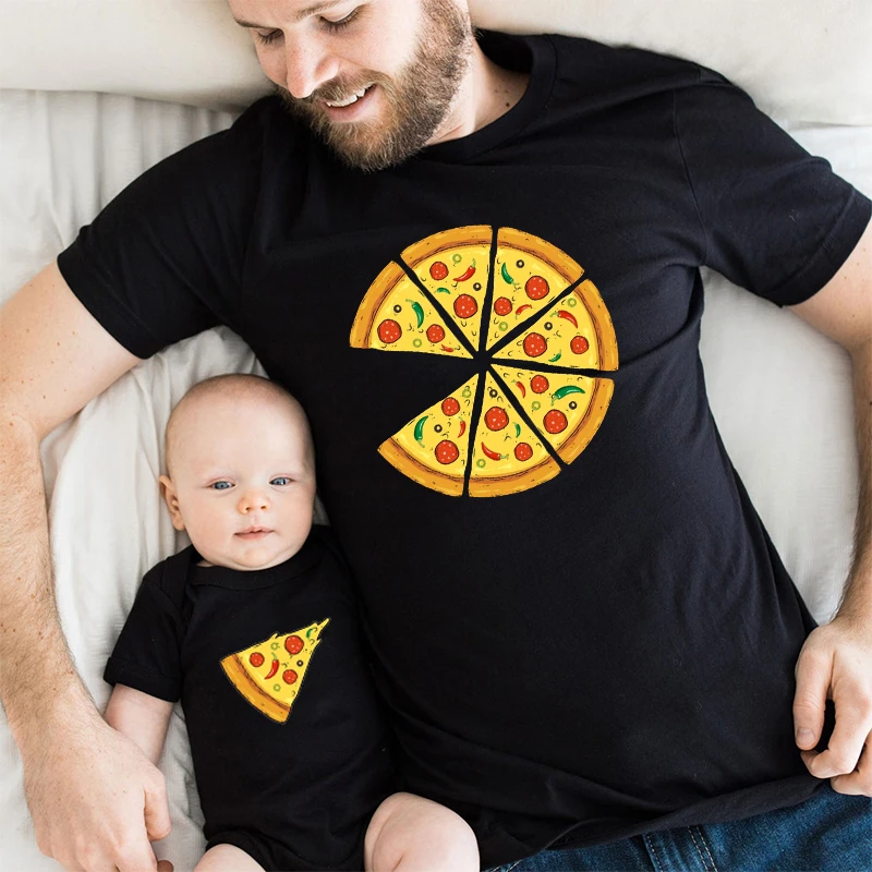 Pizza T Shirt Matching Family Shirts Pizza Family Matching Outfits Fathers Day Gift Father Son Clothes Gift for Dad