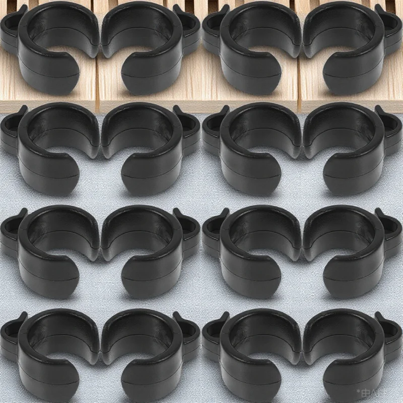 20 قطعة حامل الميكروفون كابل كليب 20 مللي متر خط دعامة تثبيت مشبك حامل الكابلات البلاستيكية ل ترايبود القطب إدارة الأسلاك كليب مقاطع الحبل