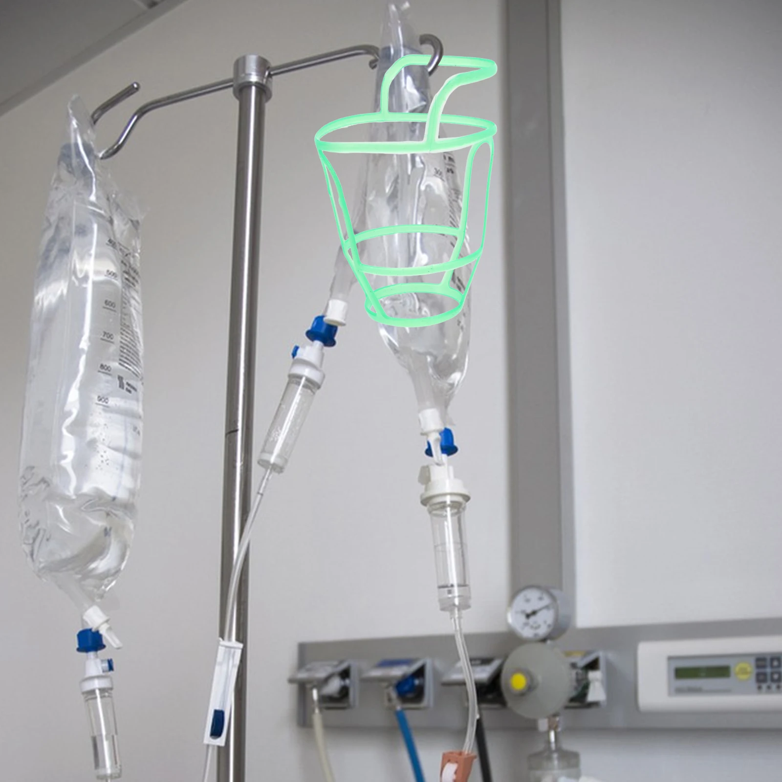 

20 Pcs Infusion Bottle Mesh Bag Saline Hanging Net Drip Holder Cover Grid Plastic Bottle Drip Covers Hospital Supply