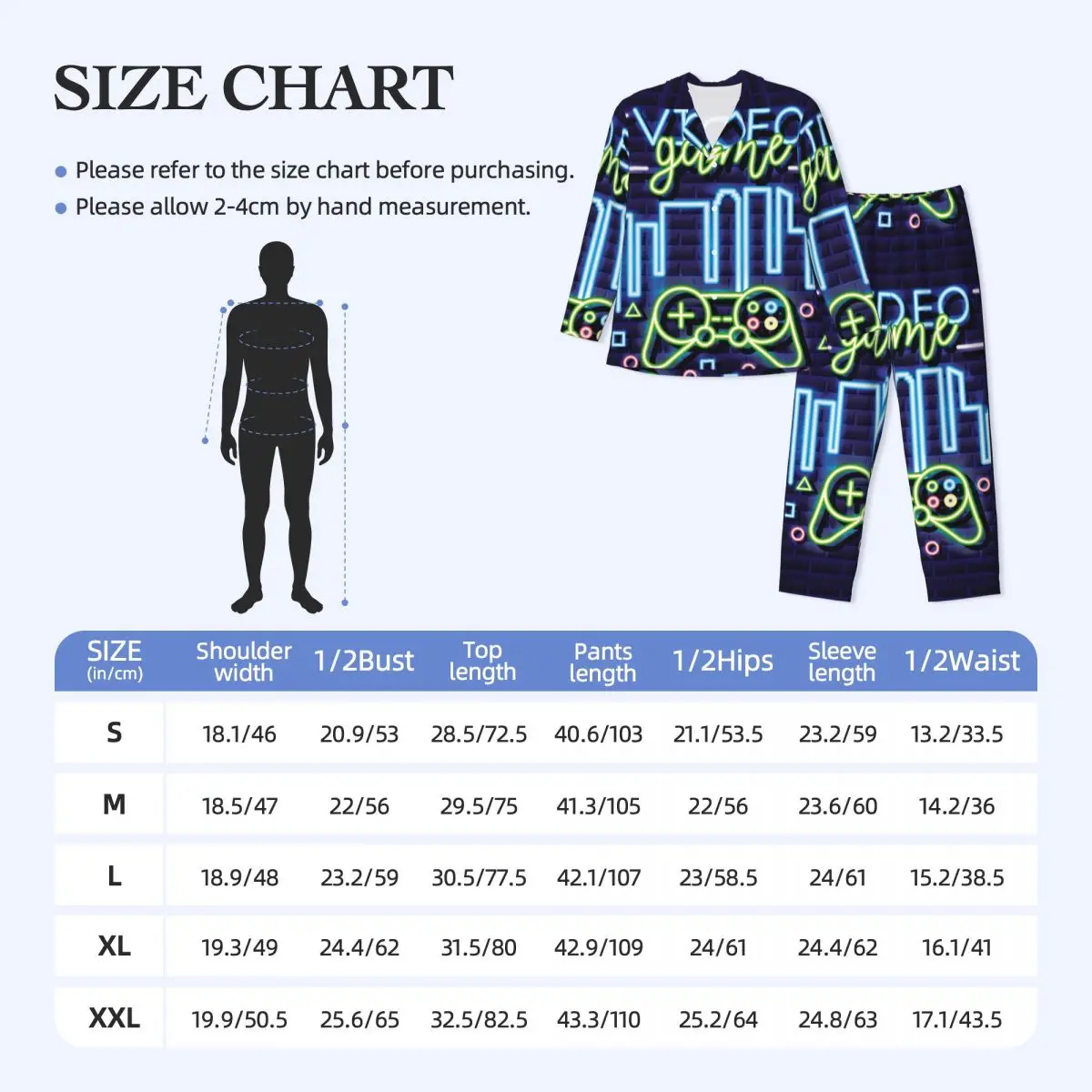 Men's Home Suits Long-sleeved Gamer Controller Suits for Autumn and Winter Pajamas for Men