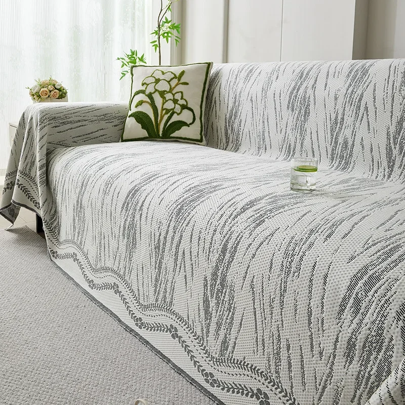Summer Cooling Ice Silk Sofa Towel for Living Room Multifunction Sofa Blanket Protector Cover Universal All Inclusive Cushion