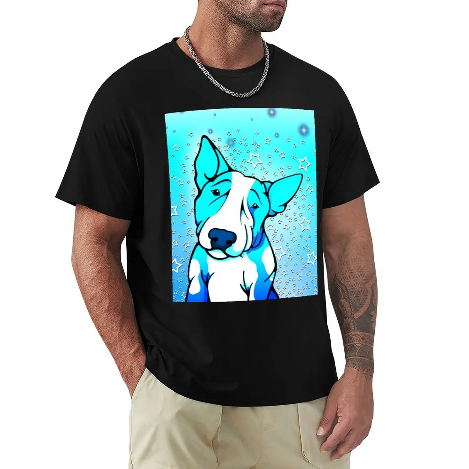 

Midnight Starry Bull Terrier T-Shirt Funny t-shirt customs oversize t-shirts man boys whites mens t shirt