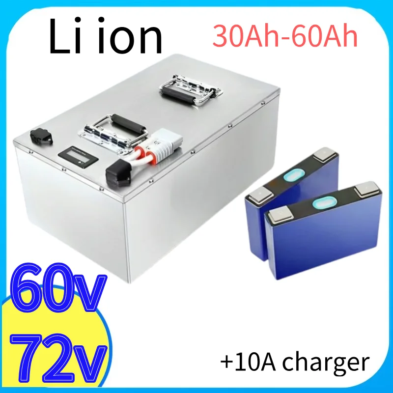 60V 72V 30AH 40AH 50AH 60AH Lithium Ion Battery Li-ion with BMS for 2000W 3500W Electric Motorcycle Sightseeing Car+Charger