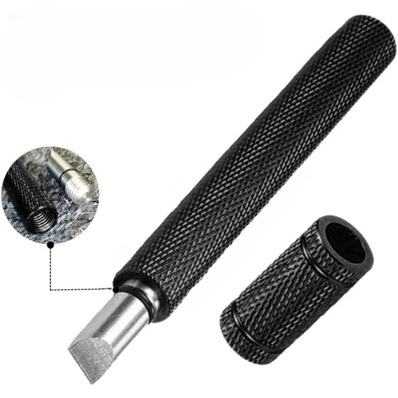 U V Square Grooves Golf Club Groove Sharpener Cleaner Stainless Steel Flat Blade Sharpening Restore Backspin Wedges Irons