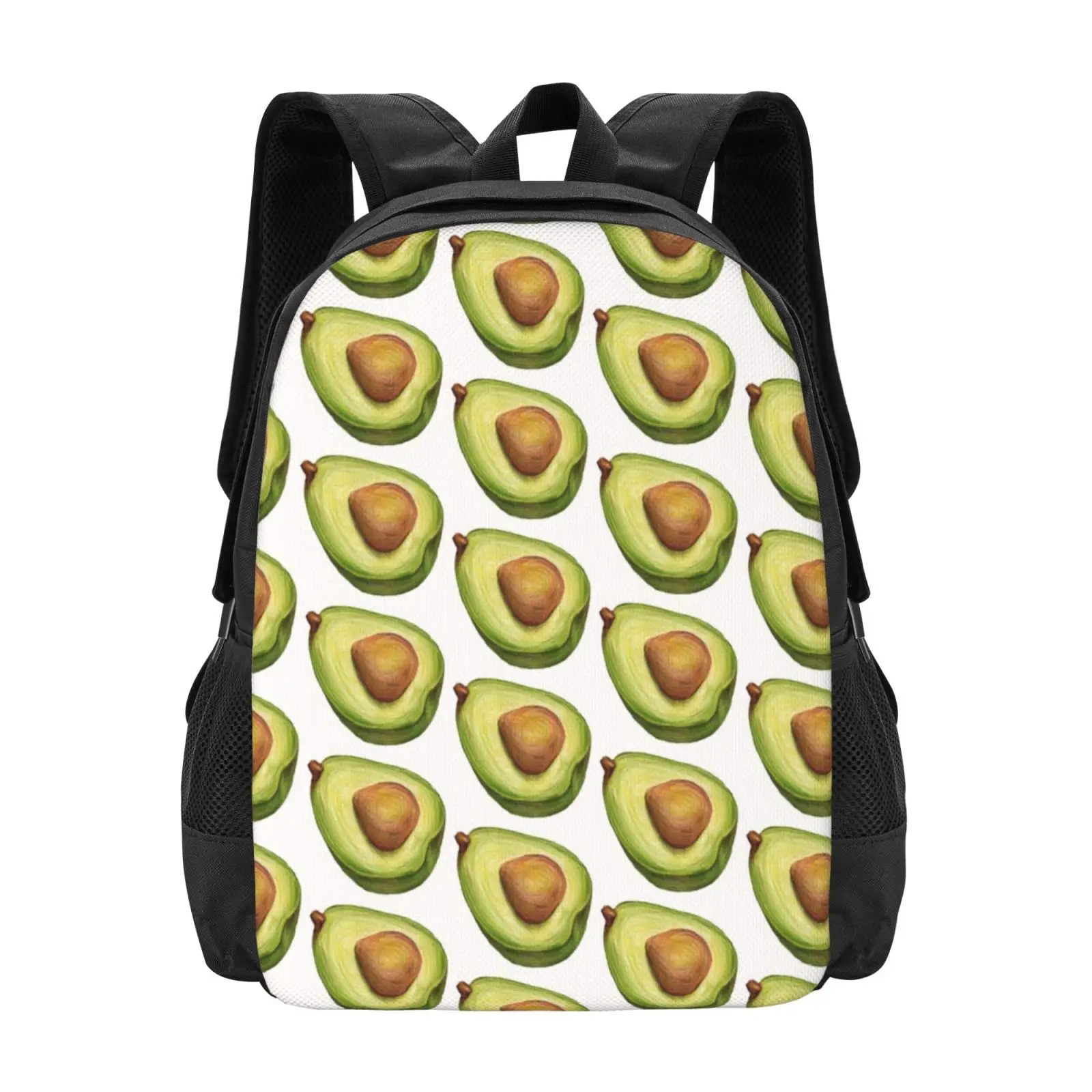 Avocado. Color Pencil Hot Sale Schoolbag Backpack Fashion Bags Avocado Slice White Stone Green Core Section Seed Group Exotic