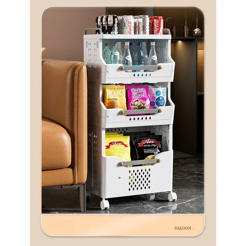 

A Foldable Dirty Clothes Basket Household Large Capacity Multi-layer Storage Rack Bathroom Plastic Portable Dirty Clothes Basket