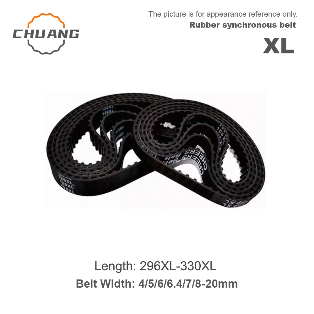 XL Timing Belt Type 296XL to 330XL  suitable DIY/CNC/3D Industrial Machinery  XL Type Synchronous toothed belt