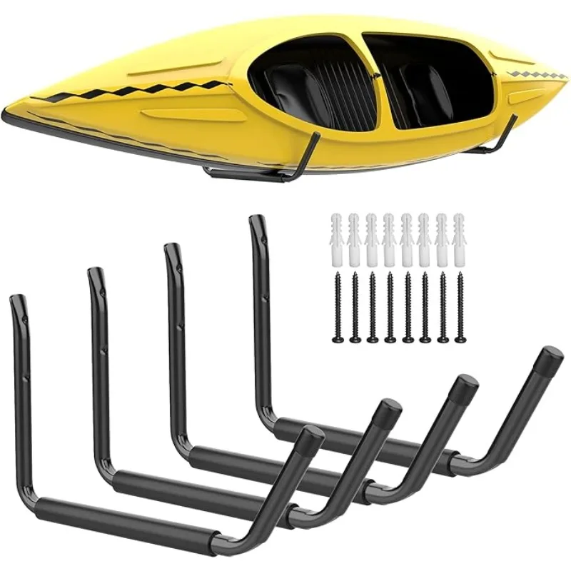 Soporte de Pared para Kayak, Ganchos para Colgar Kayaks en el Garaje, para Canoas, Tablas de Surf, Esquís, Snowboards y Paddleboards