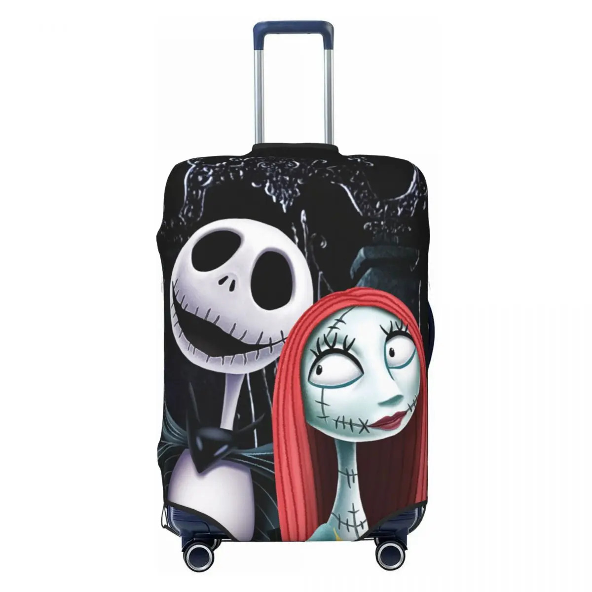

Jack Skellington And Sally Travel Luggage Cover Elastic Nightmare Before Christmas Suitcase Cover Protector Fit 18-32 Inch