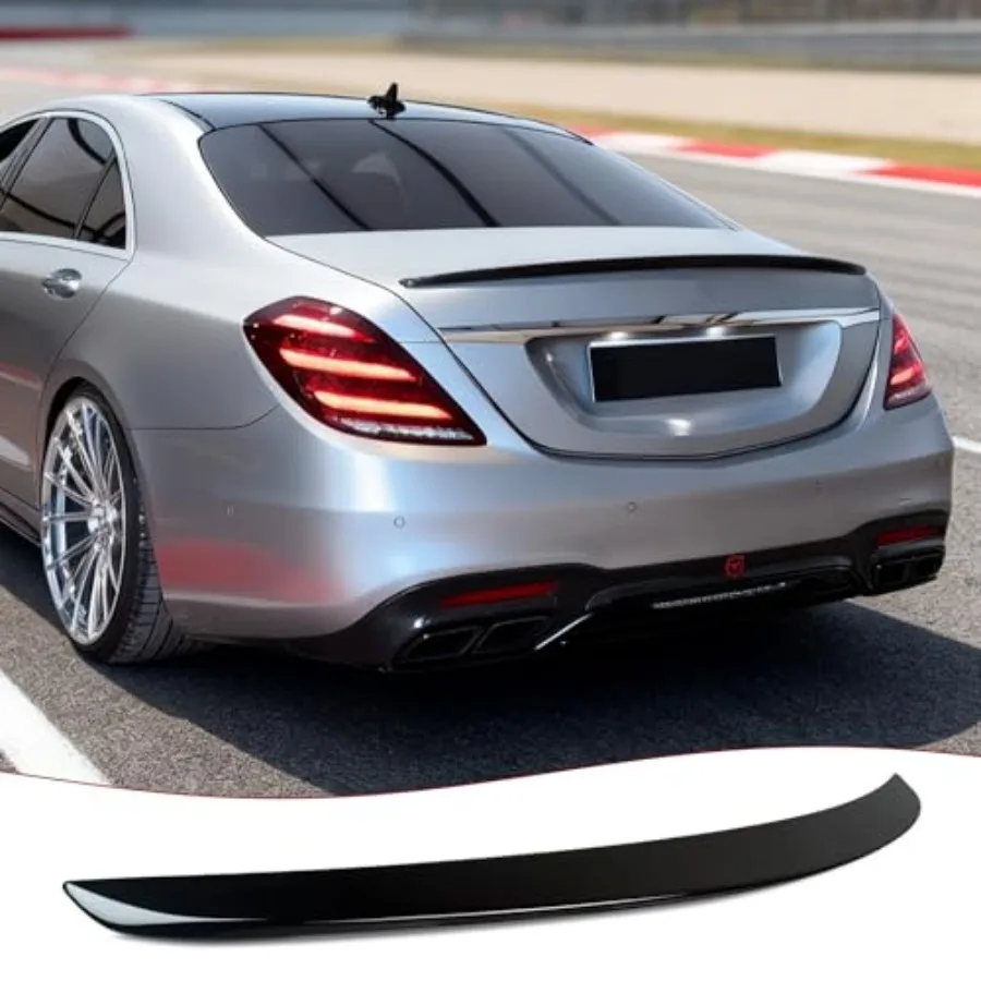 

Задний спойлер STSEV01, совместимый с Mercedes S-Class S450/ S550/ S560/ S600/ S63/ S65 (только для седанов), глянцевый черный, спортивный стиль