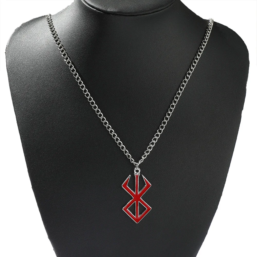 Berserk Symbol Pendant Necklace The Mad Warrior of Norse Viking Mythology Mens Hip Hop Jewelry