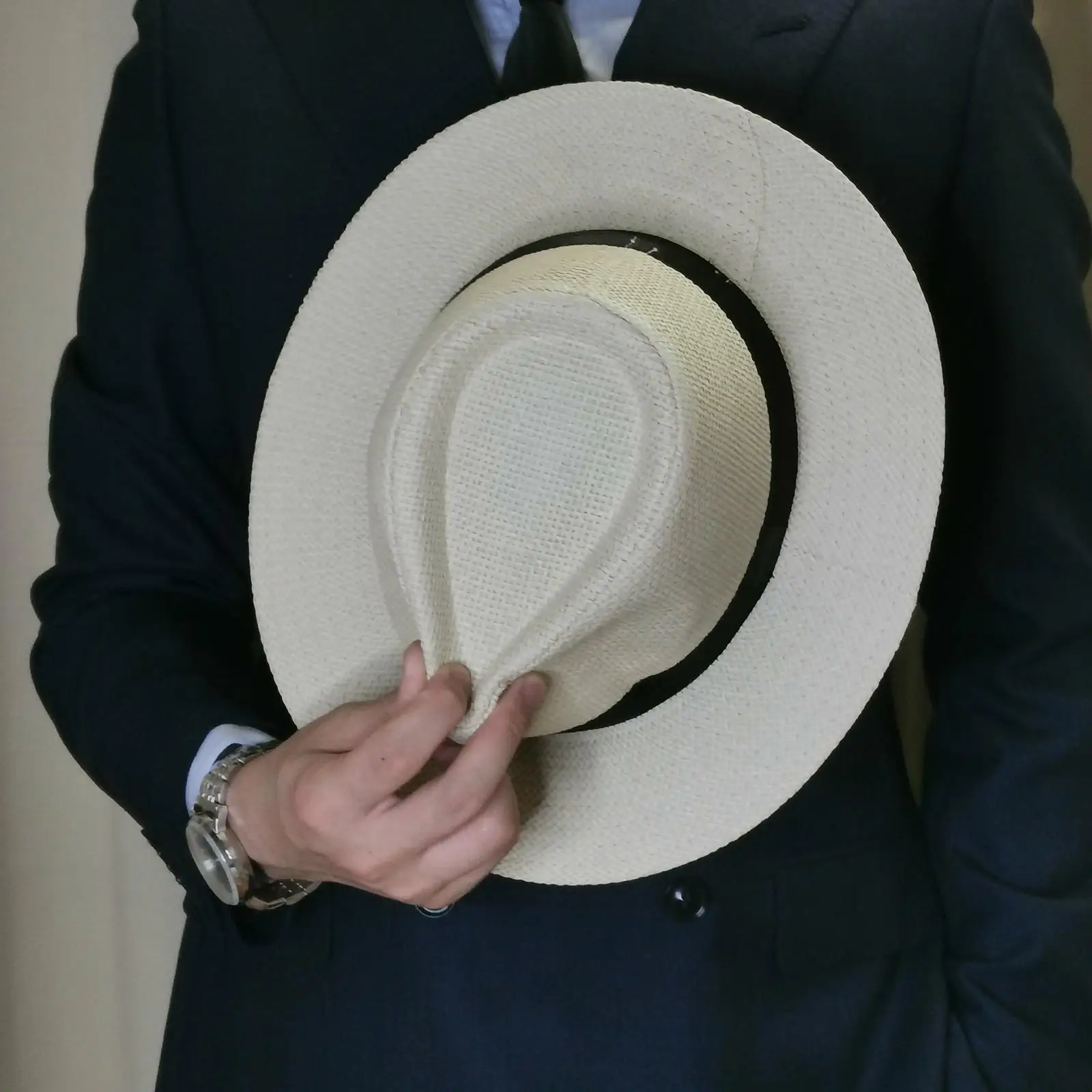 Men Summer Panama Straw Hat Natural Fashion Trendy Beach Sun Protection Hats Ribbon Casual Cowboy Outdoor Gangster Cap 2026 view 4
