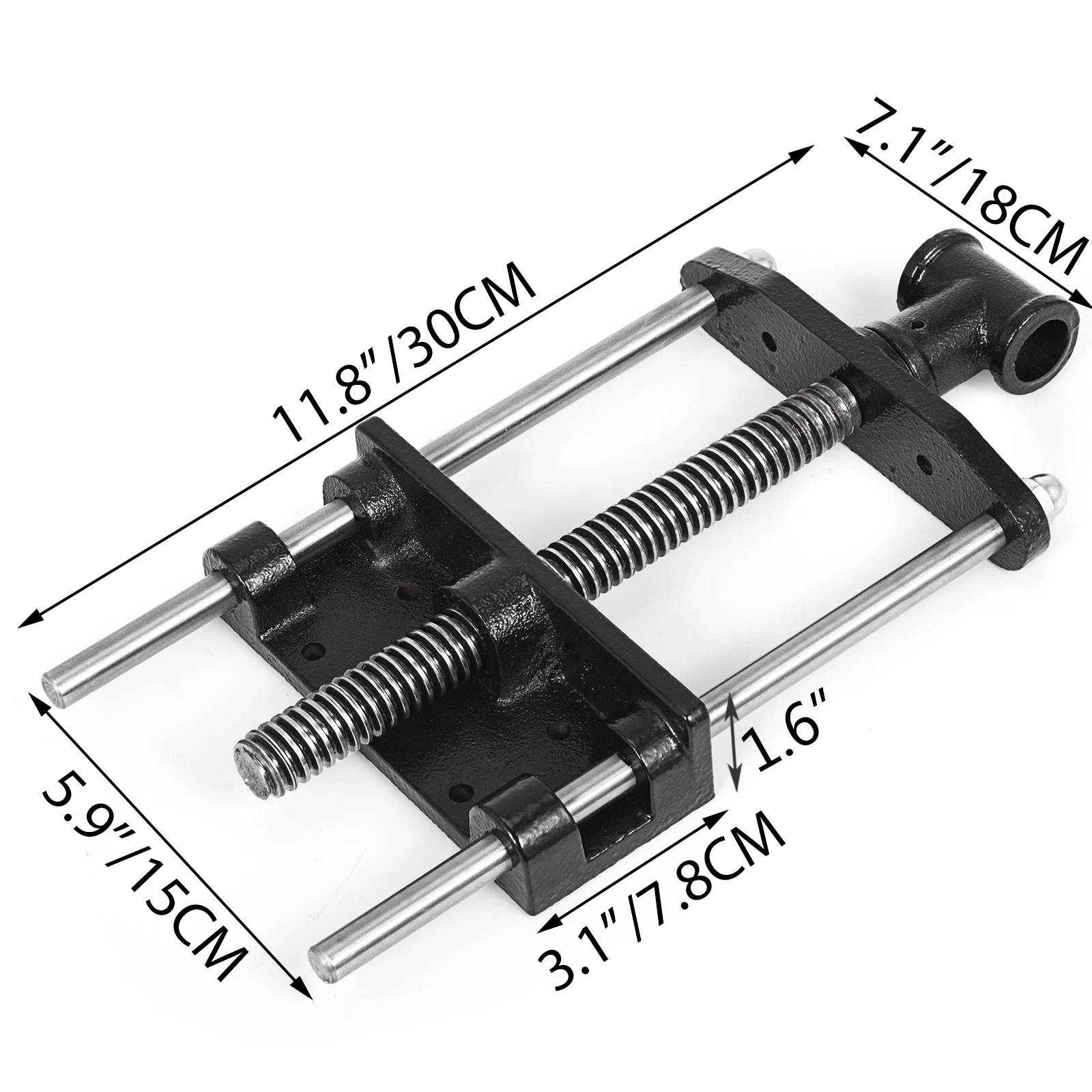 F50 7in Woodworking Vise Fixed Repair Vice Tool Heavy Duty Bench Clamp Cast Iron Wood Work Table Clamping Vises