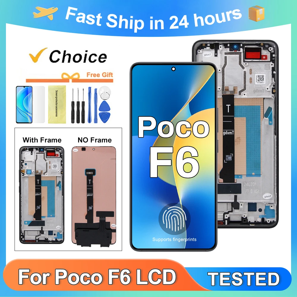 667''oem-for-xiaomi-poco-f6-24069pc21g-24069pc21i-for-poco-f6-lcd-display-touch-screen-digitizer-assembly-replacement