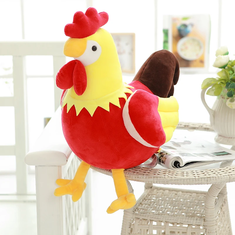 

Мягкая игрушка-переодевашка «Мультяшный петушок» для детей, большая плюшевая кукла-петушок из ткани, мягкая набивная игрушка