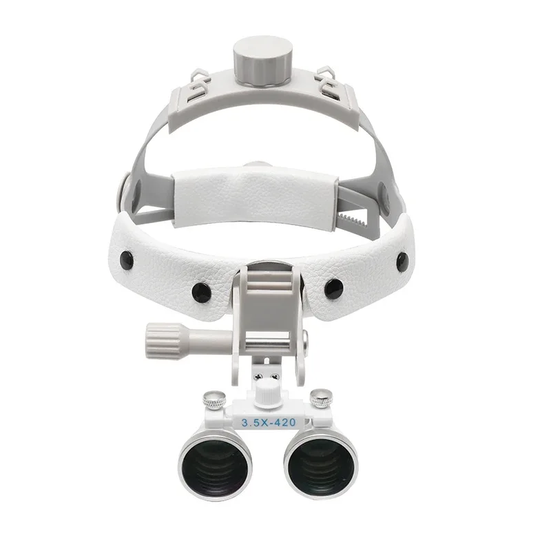 3.5X Dental Binocular Magnifier 320-420 mm Ultra-light Helmet Surgery Magnifying Glass Lupa Surgical Odontological Glasses