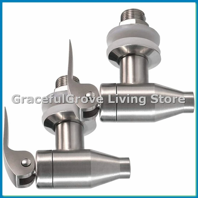 

Stainless Steel Beverage Water Drink Dispenser Replacement Push Style Spigot Faucet,2 Pack-A33R