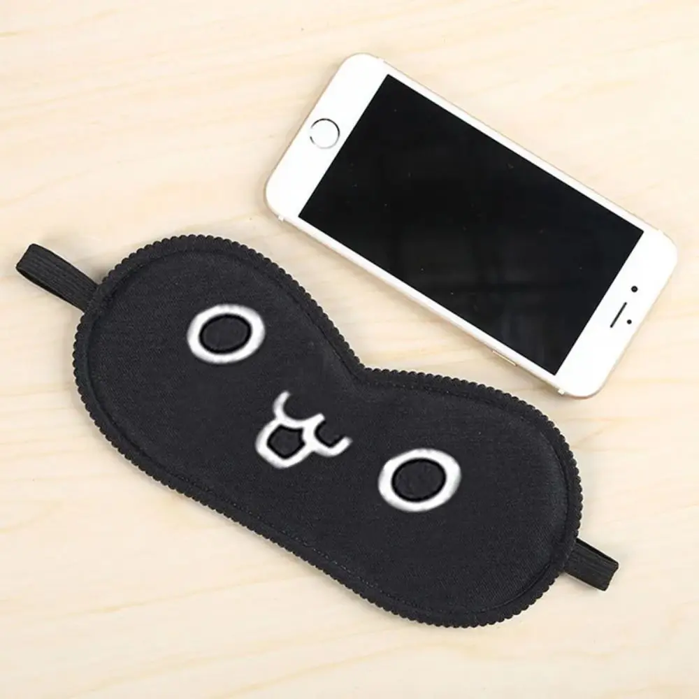 

Черная маска для сна с героями мультфильмов, Интернет-проколование, смайлы, узор, средства для сна, повязка на глаз, светонепроницаемые тени для век, бессонница