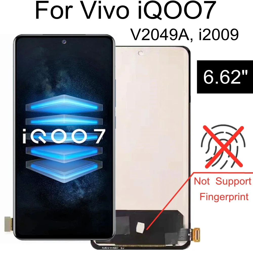 

6.62" TFT LCD For Vivo iQOO7 V2049A I2009 LCD Display Touch Screen Digitizer Assembly Replacement For Vivo iQOO 7 Legend LCD