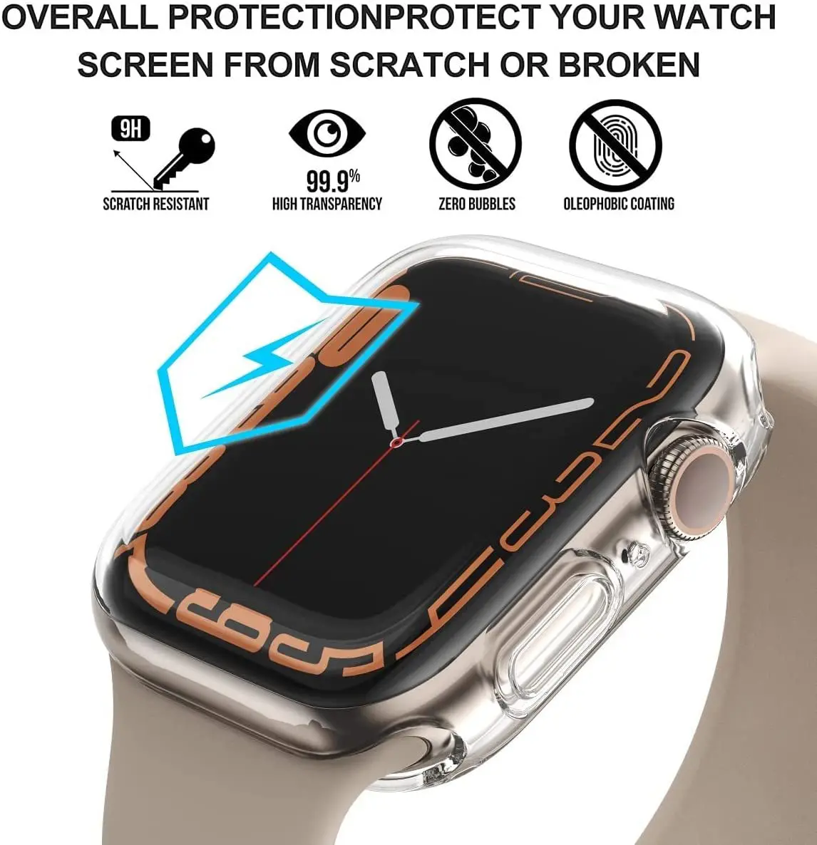 Strap for Apple watch band 44MM 40MM iwatch 49mm 45mm 41mm bracelet Screen Protector Case Apple Watch Serie Ultra 8 7 6 SE 5 4 3