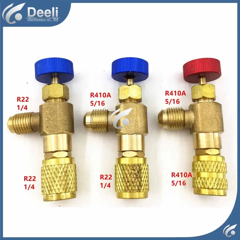 3pcs/lot new Air Refrigeration Charging Adapter refrigerant retention control valve Air conditioning charging valve R410A R22