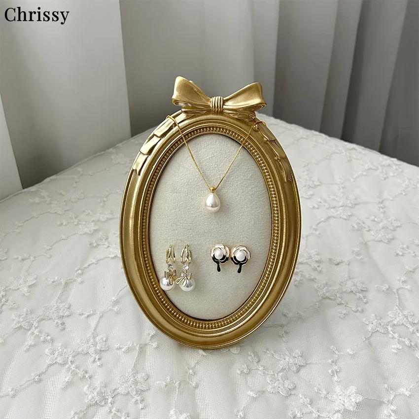 

Palace royal style jewelry display stand, Gold crown photo frame, Earring storage rack, High-end photography props