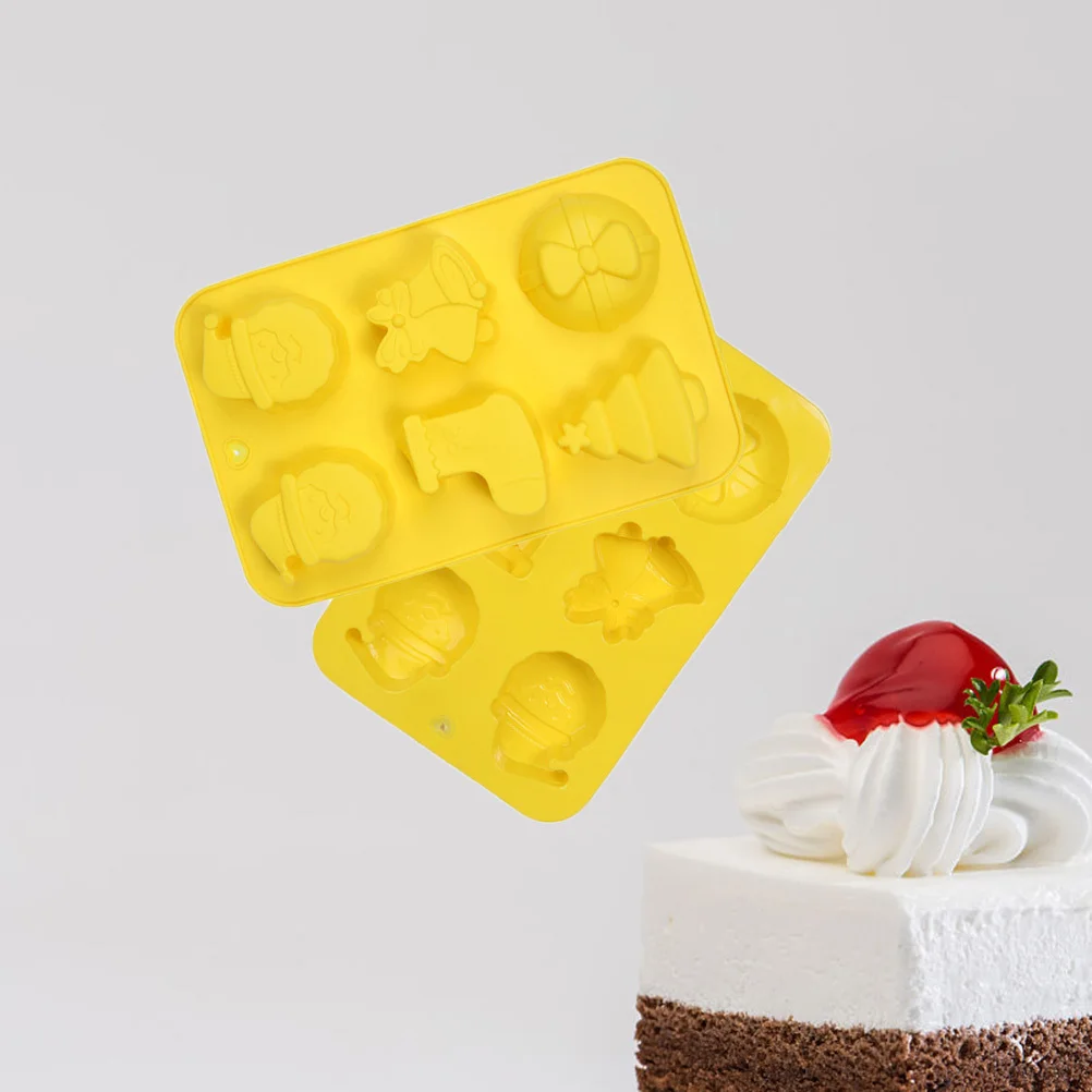 

Christmas Santa Sock Silicone Mold 6-Cavity Non-Stick Baking Tool For Cake Chocolate Candy Diy Dessert Making Microwave