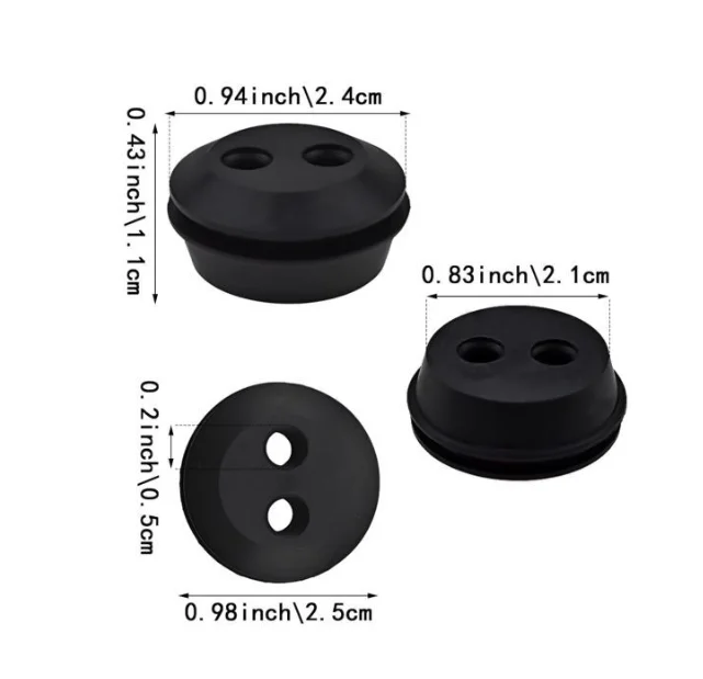 10-pack Fuel Tank Rubber Gaskets, Double-hole 21.5mm, Suitable For To-ro 51954, 51944, 51945, 51955, 51974, And 51975 Lawnmowers
