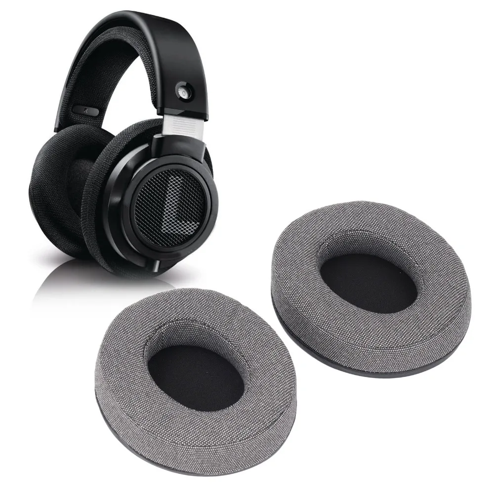 2PCS Soft and Comfortable Replacement Ear Pads Cotton And Linen Fabric Noise Isolation Ear Cushions for SHP9500 SHP9600