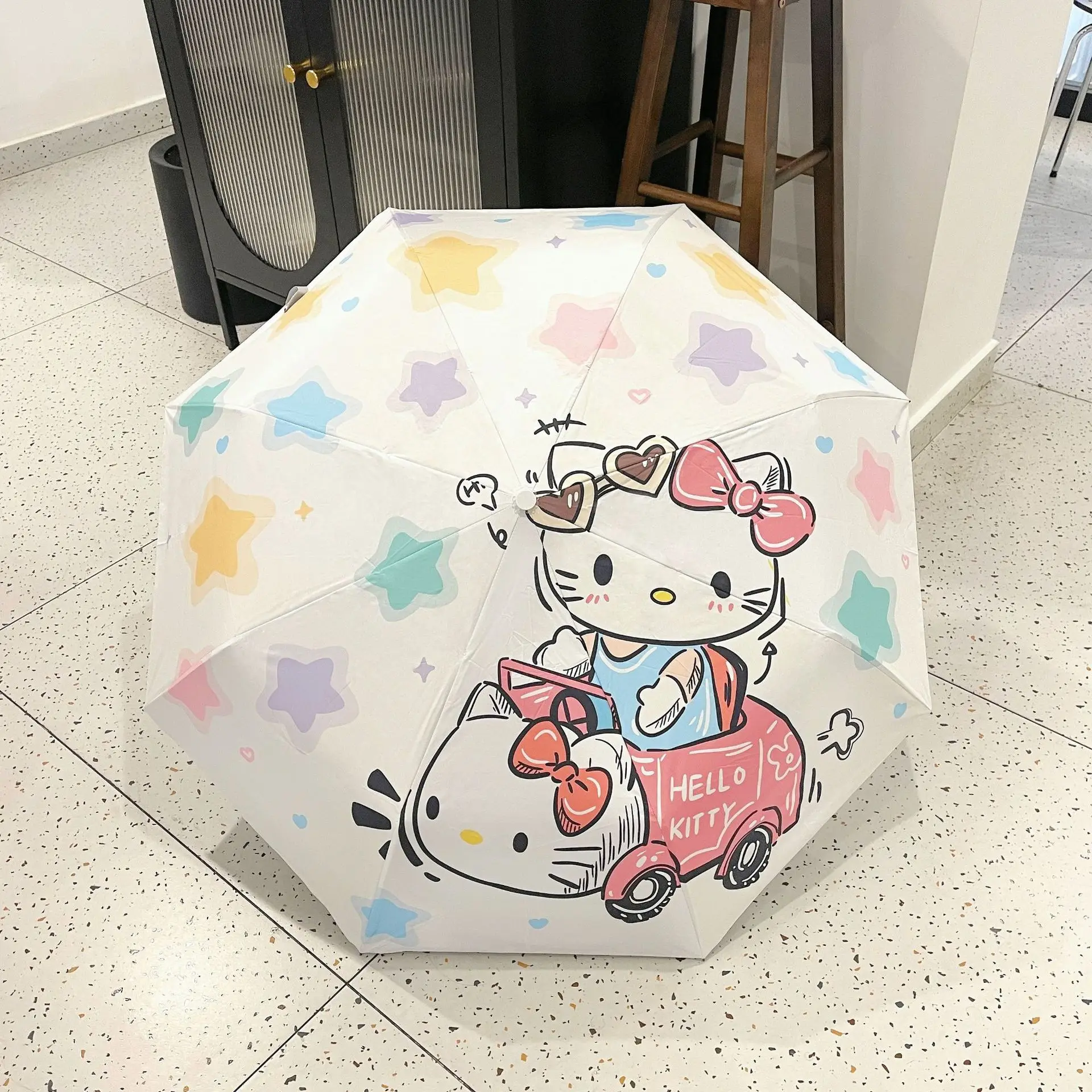 

Sanrio Cinnamoroll Hello Kitty Umbrella Sunscreen Uv Protection Dual-Use Women's Fully Automatic Folding Umbrella Sunshade Gifts