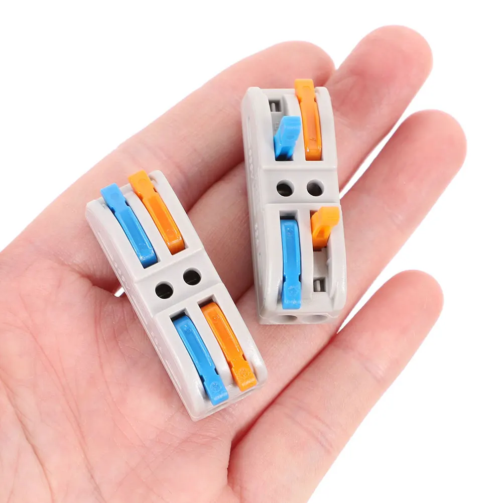 

18pcs Wire Connectors Kit 2 Out Electrical Connector Blocks Lever Splice Terminal For Home Auto Wiring Tools