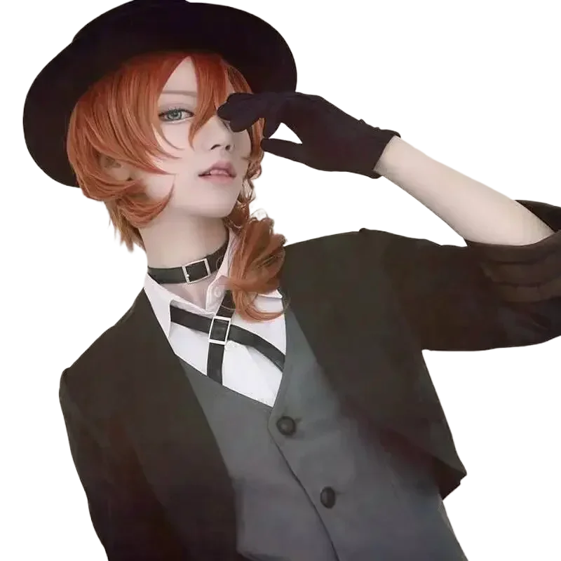 Wig Cosplay Oranye Coklat Sint - Anime Cosplay Orange Hair ulasan dan harga