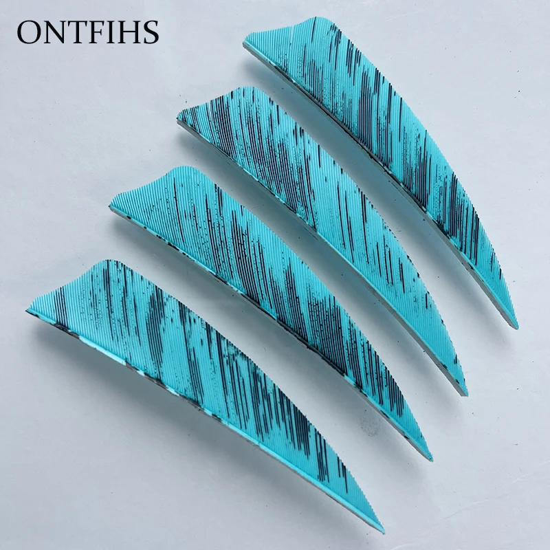 50Pcs Neue 3 Zoll Feder Pfeile Befiederung Schild Cut Natürliche Türkei Plumes Tinte Malerei für Bogenschießen DIY Zubehör
