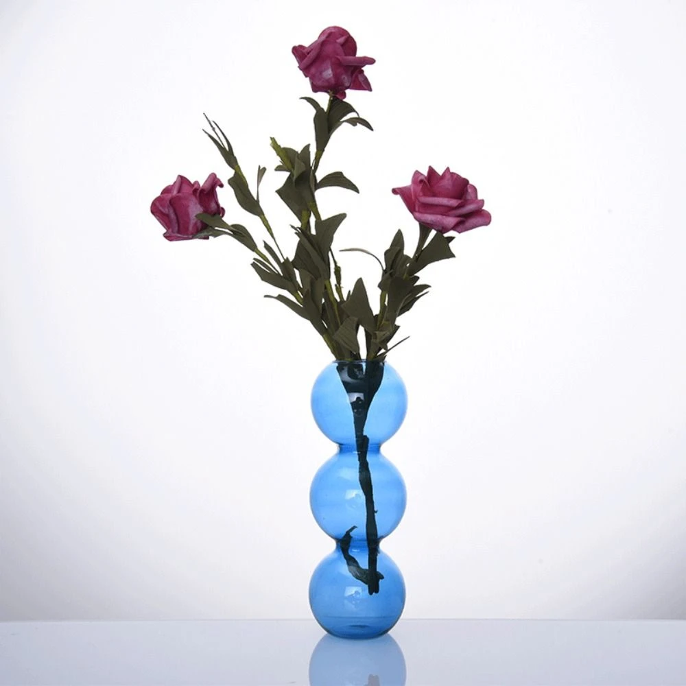 Romantic Glass Vase Modern Simple Hydroponic Flower Pot Funny Creative Spherical Flower Vase Dining Room
