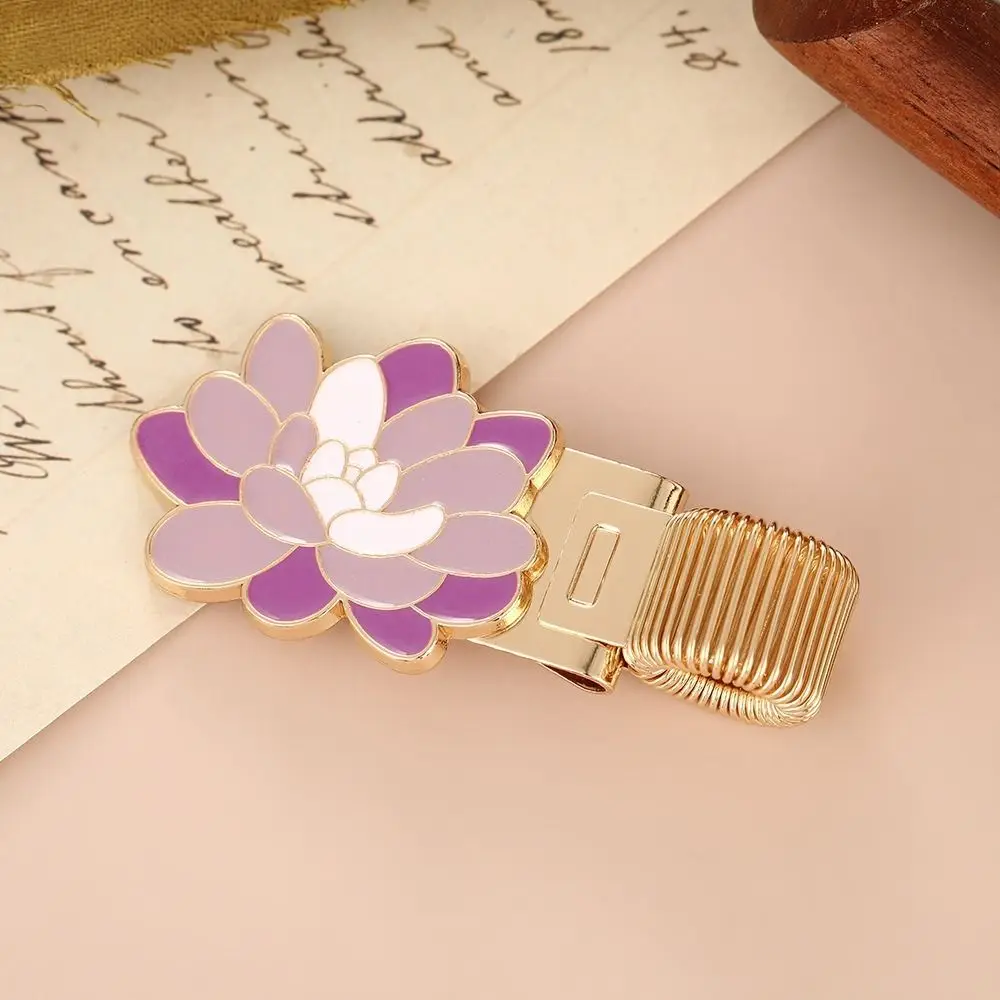 Creative Metal Metal Pen Holder Flower Retro Pen Clip Journal Clip Student