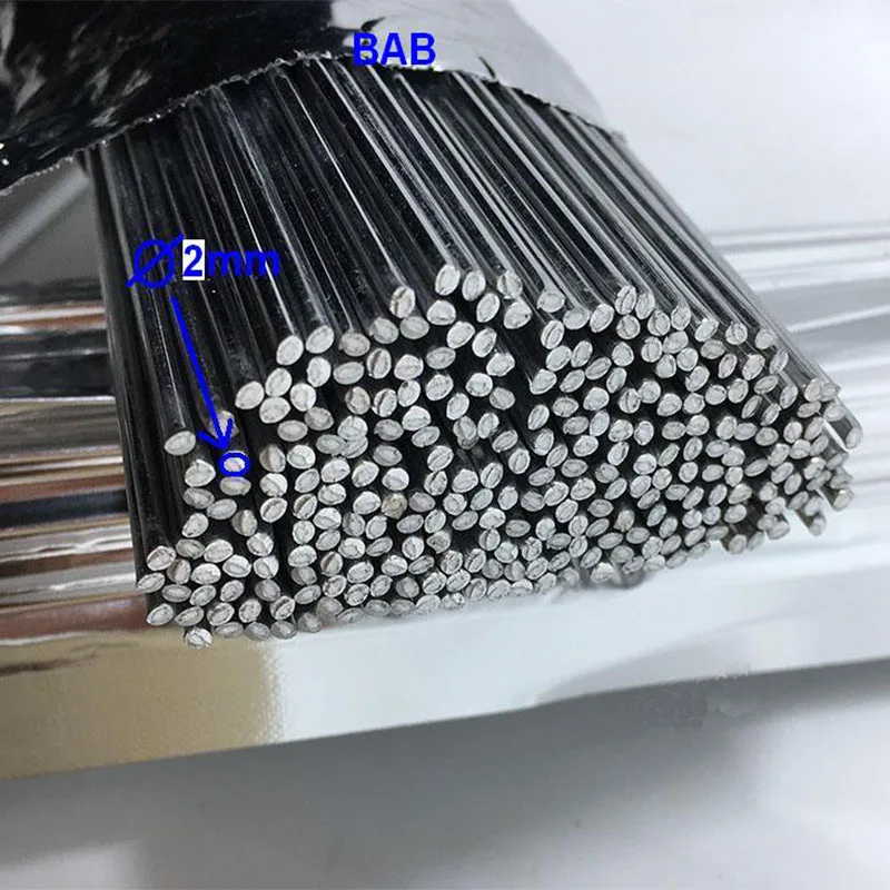 50cm Low temperature aluminum flux cored welding wire No need aluminum powder Instead of WE53 copper and aluminum rod