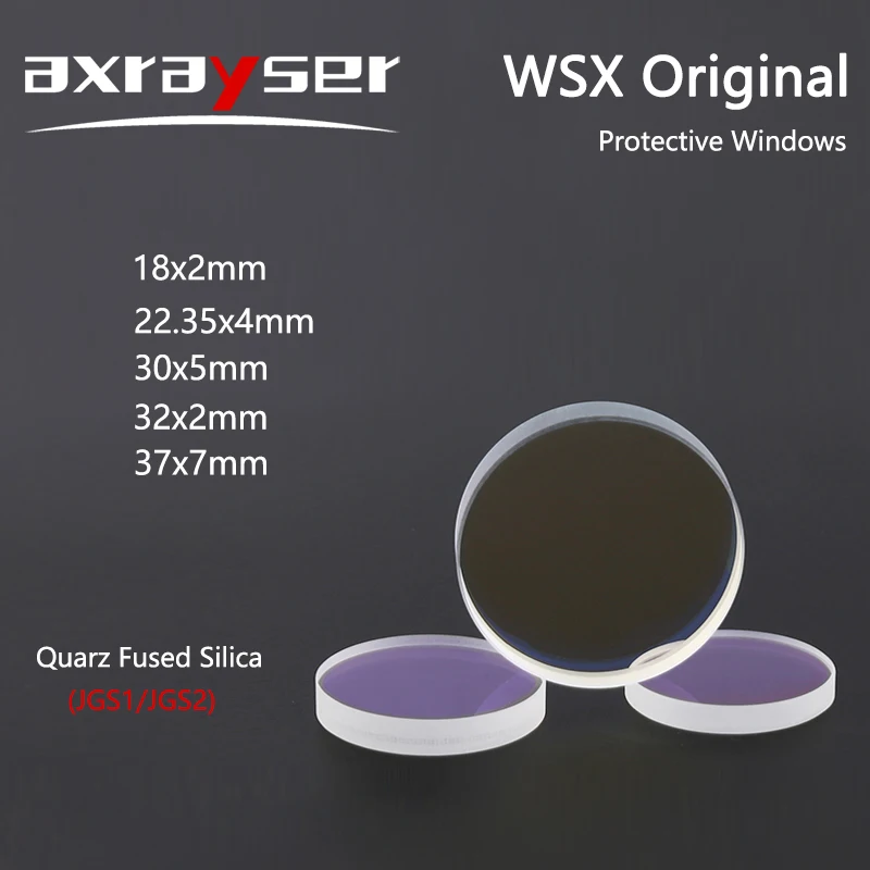 5-Pack WSX Protective Windows D18x2 D30x5 D37x7 15KW Original Optical Fused Silica Lens JGS1 ND18 MN15 NC12 NC30 NC60