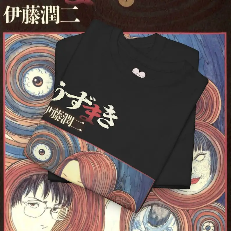 Anime Junji Ito Uzumaki Shirt Vintage  T-Shirt Retro  Shirt Gift For Him Gift For Her  Clothes  Merch Unisex Shirts