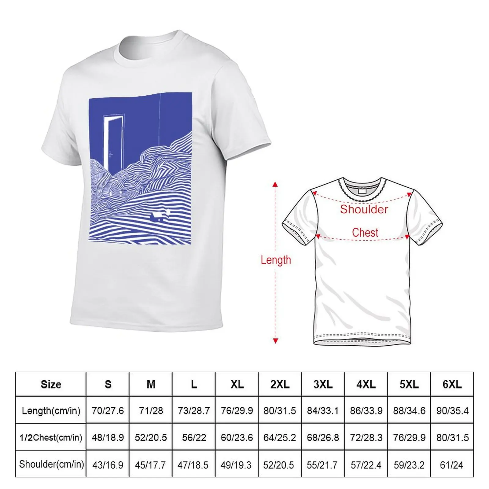 Bed Landscape T-shirt vintage clothes boys animal print graphics mens cotton t shirts