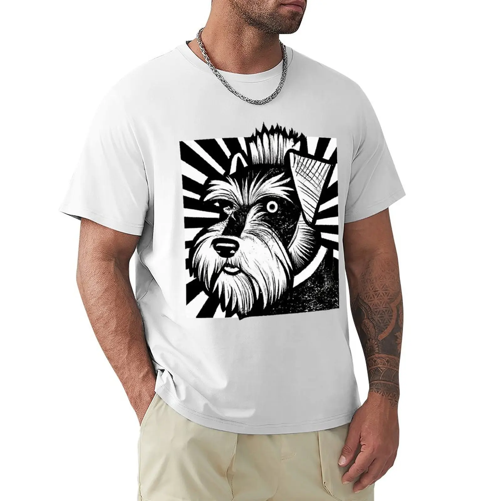 Punk Schnauzer T-Shirt new edition blanks cute clothes sweat t shirt for men